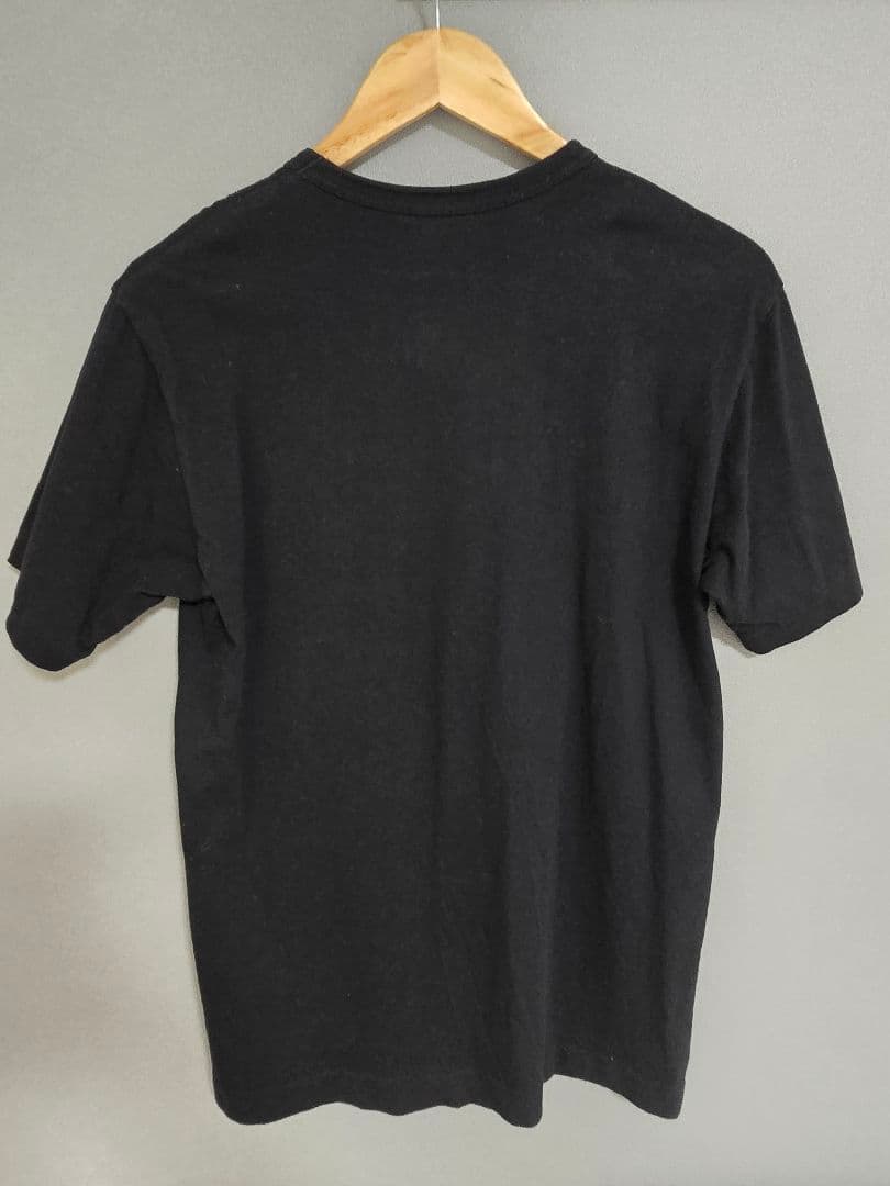 【COMME des GARCONS】 黒 クロステープメッセージTシャツ S