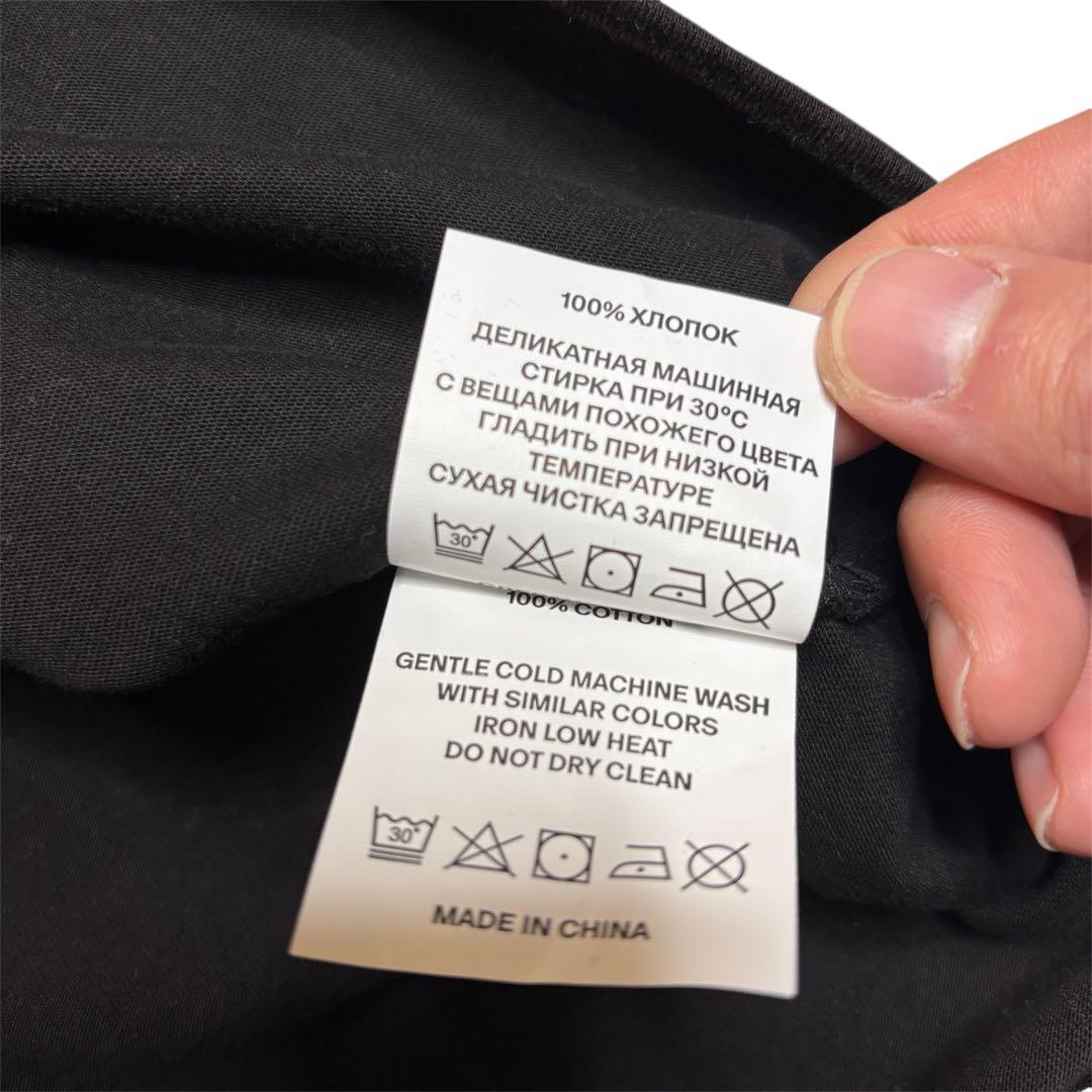 GOSHA RUBCHINSKIY オーバーサイズ ロゴ Tシャツ　ブラック