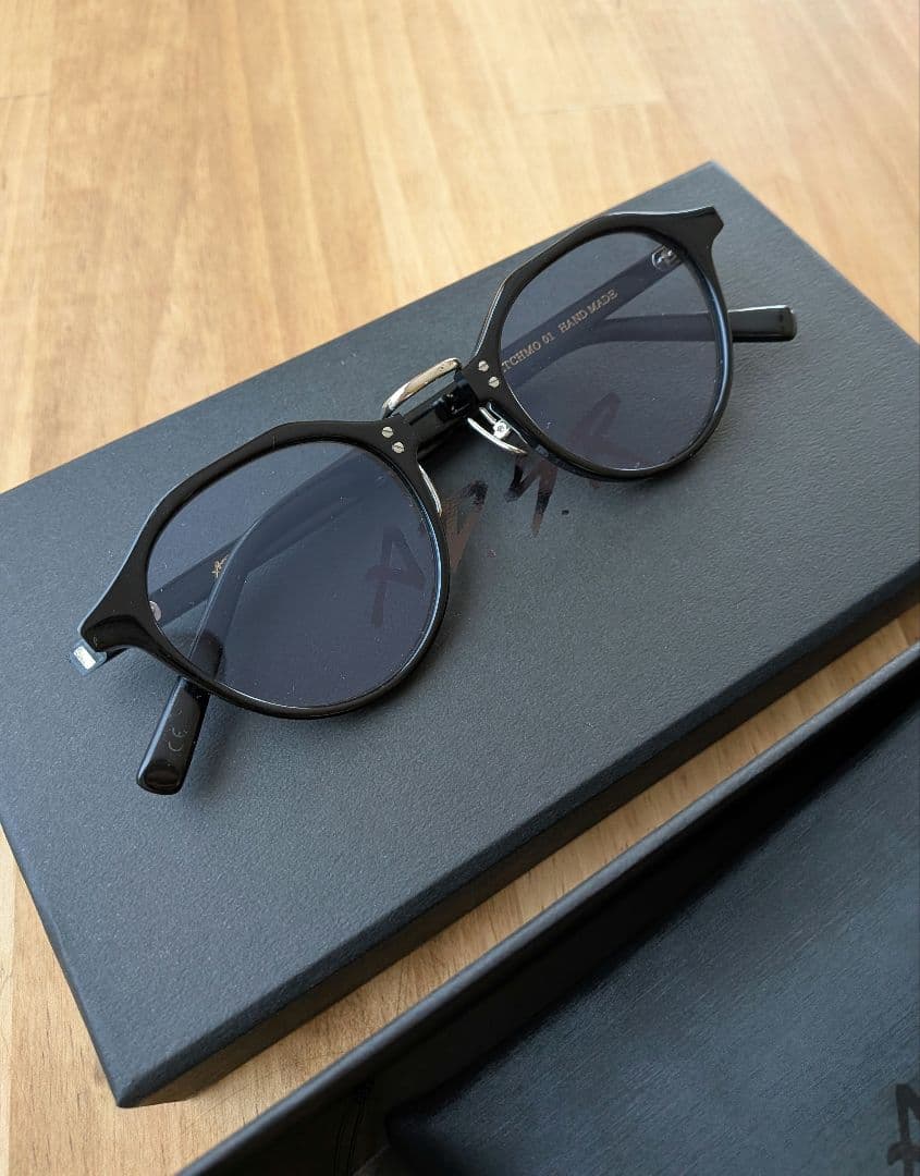【美品】ADSR サングラス SATCHMO(サッチモ) 01 ブラック