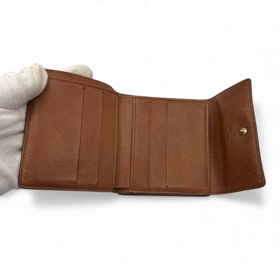 【美品】ルイヴィトン Wホック財布 モノグラム コンパクト 3つ折りSP1902