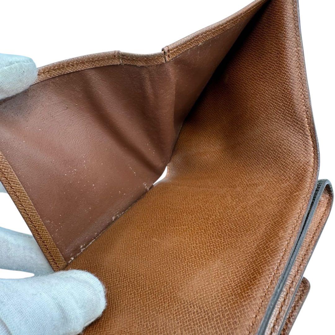 【美品】ルイヴィトン Wホック財布 モノグラム コンパクト 3つ折りSP1902
