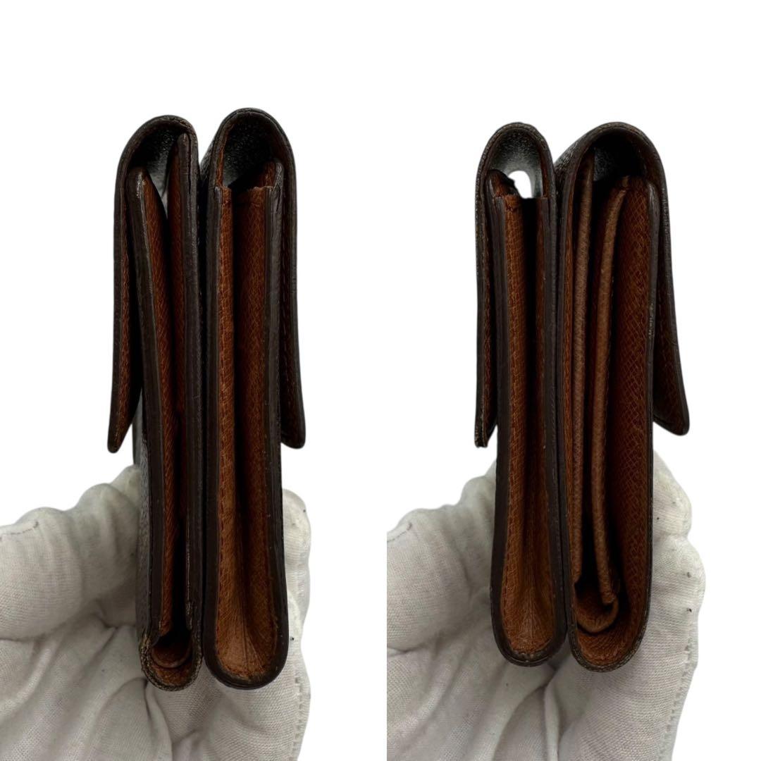 【美品】ルイヴィトン Wホック財布 モノグラム コンパクト 3つ折りSP1902