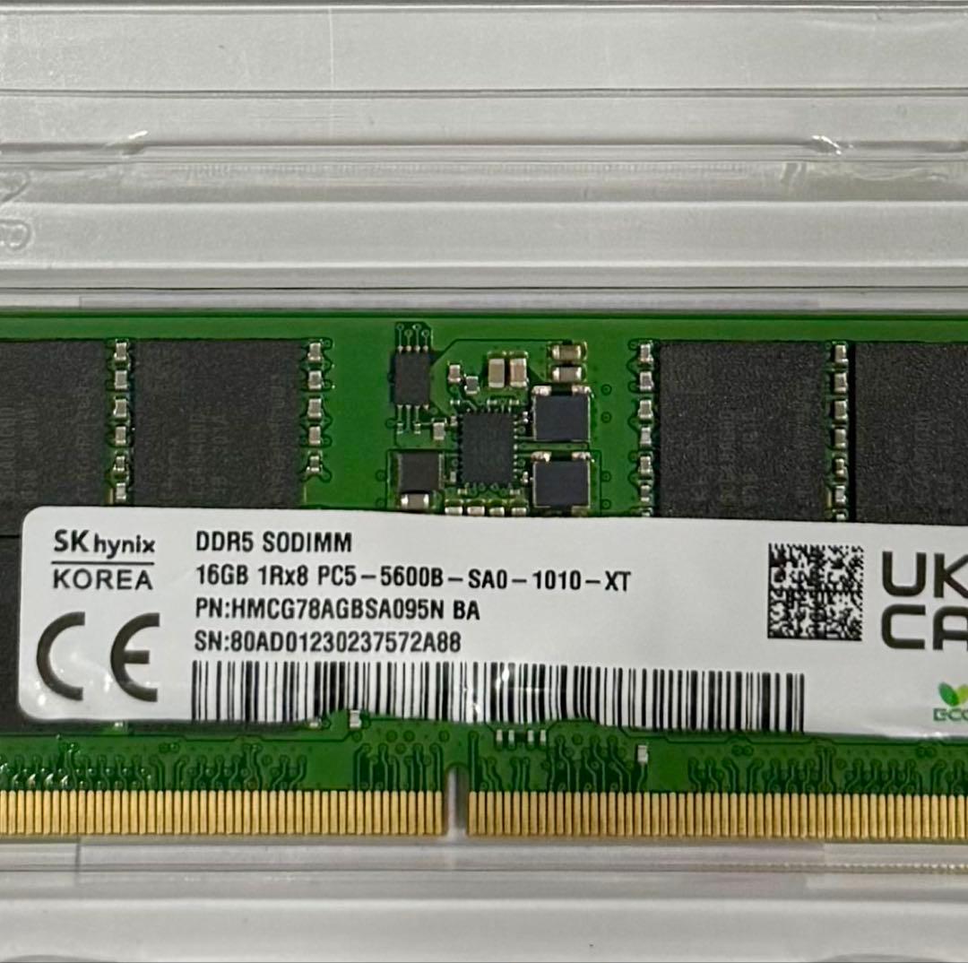 ノートPC用メモリ SO-DIMM DDR5 5600MHz 32GB