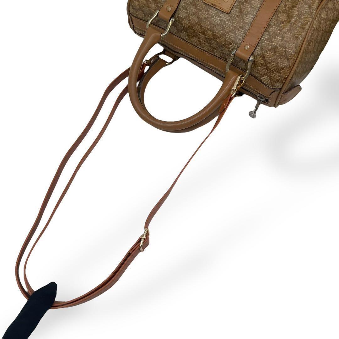 良品 4757 CELINE セリーヌ 2way ボストンバッグ ベージュ