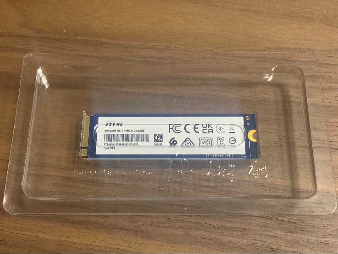 内蔵型SSD MSI SPATIUM M371 500GB NVMe M.2 SSD