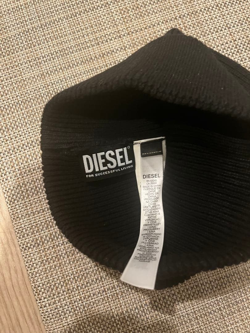 DIESEL ディーゼル ビーニー ニット帽 ブラック