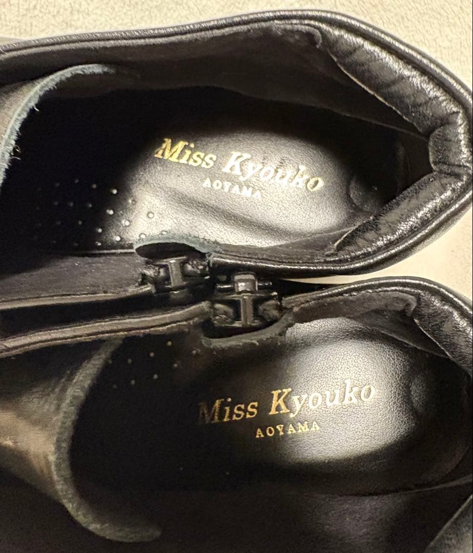 ♦︎良品♦︎misskyoukoミスキョウコ　ウェッジソール　サイドジップ　ブーツ