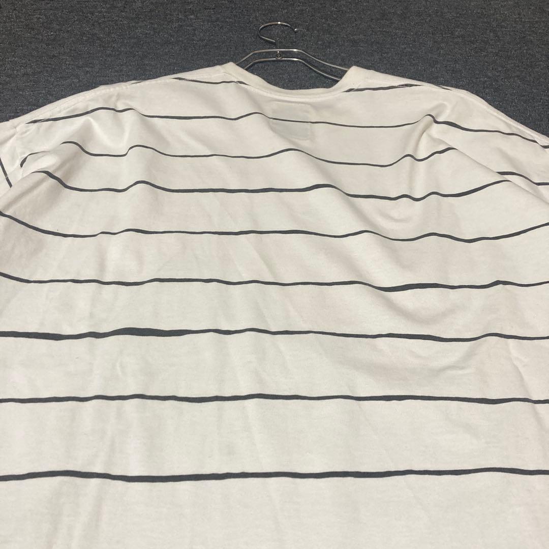 【人気】S.F.C ワイドサイドストライプTシャツ 半袖 L ビッグシルエット