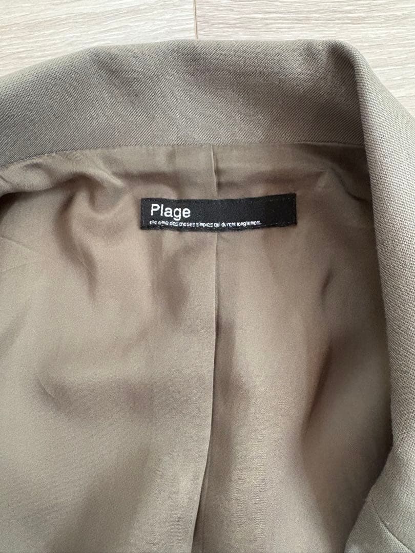 最終価格★Plage プラージュ　ダブルブレスト テーラードジャケットカーキ美品