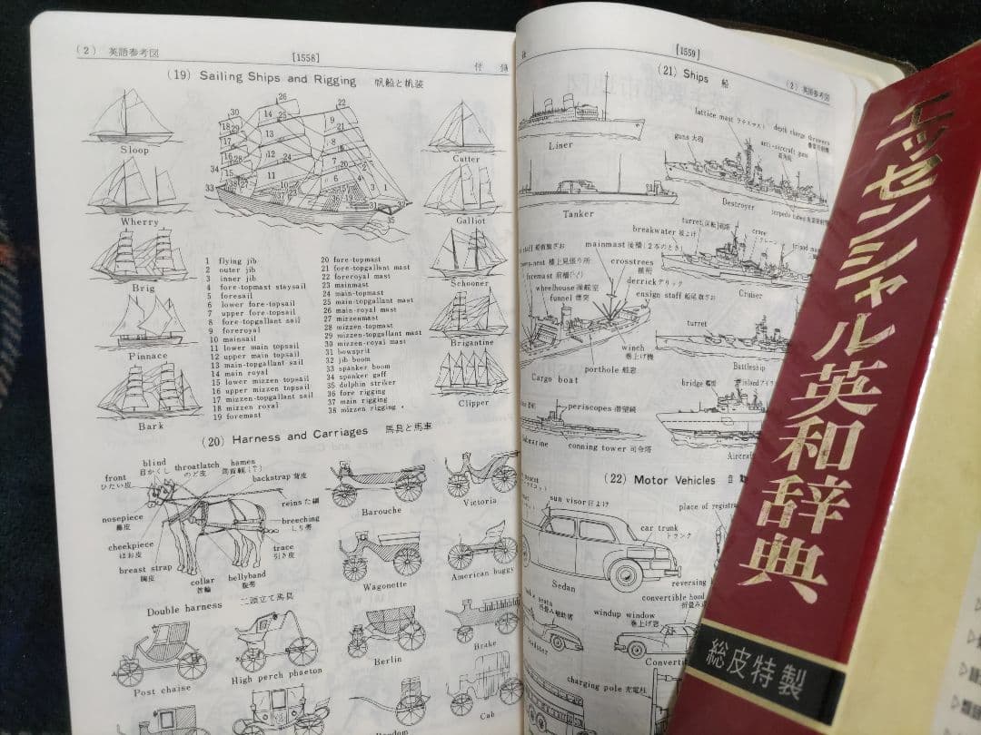 英和辞典　総革　1975 ヴィンテージ