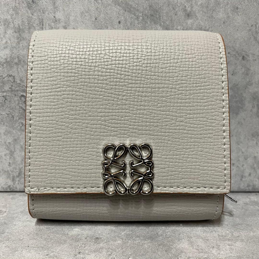 極美品✨ LOEWE ロエベ アナグラム コンパクト フラップウォレット 財布