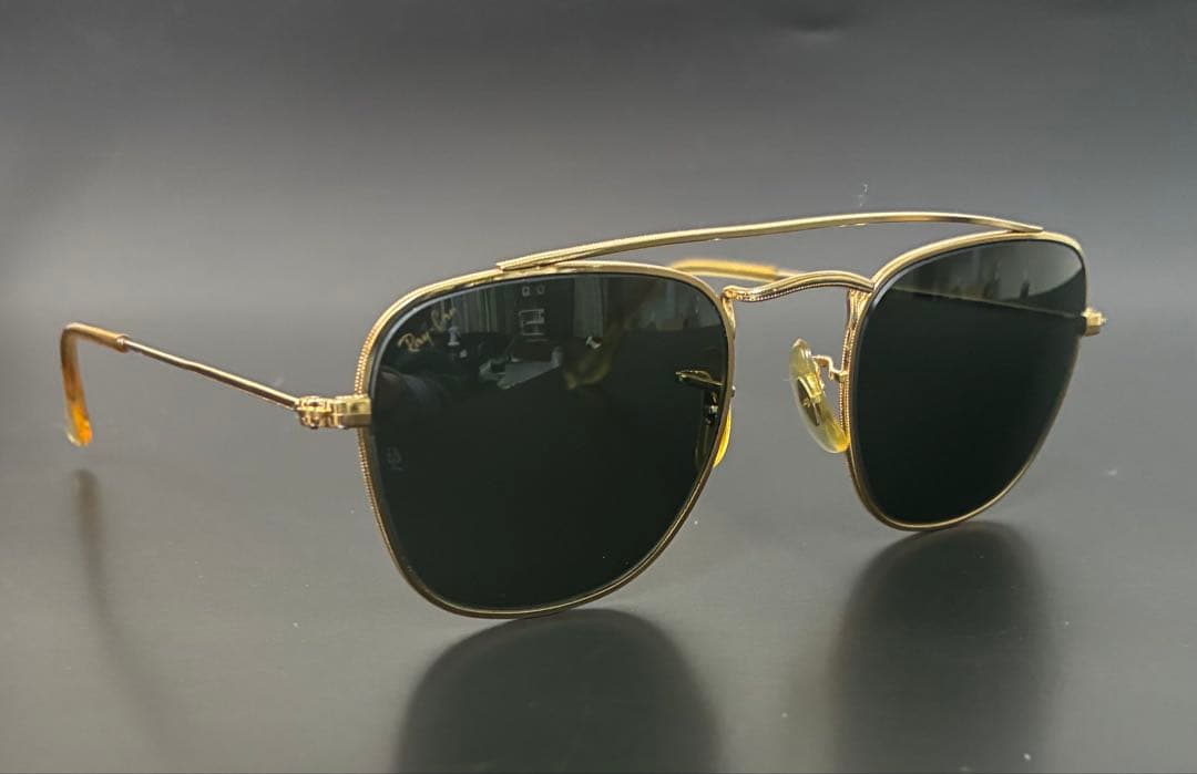 【希少美品】80s RAY-BAN B&L W1344 48□18 砂打ち