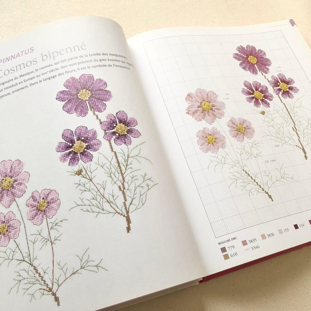 2007年 フランスの植物図鑑のようなクロスステッチ刺繍図案集　希少ヴィンテージ