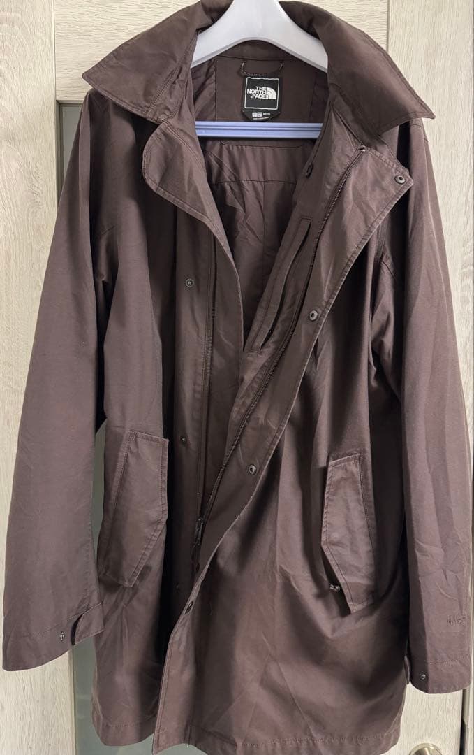 THE NORTH FACE フード脱着 シェルコート 撥水 ブラウン L