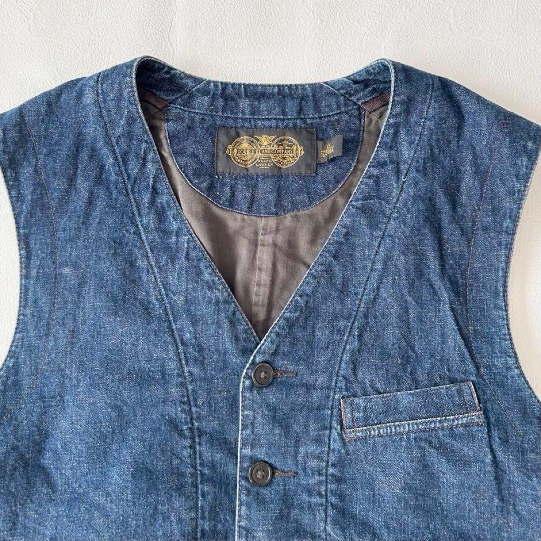 RRL ダブルアールエル　デニムベスト　インディゴ　コットンヘンプ