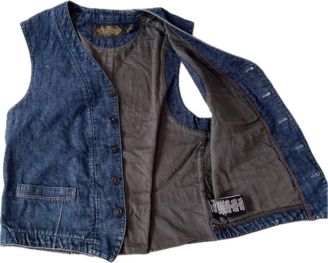 RRL ダブルアールエル　デニムベスト　インディゴ　コットンヘンプ