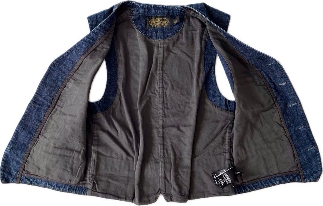 RRL ダブルアールエル　デニムベスト　インディゴ　コットンヘンプ