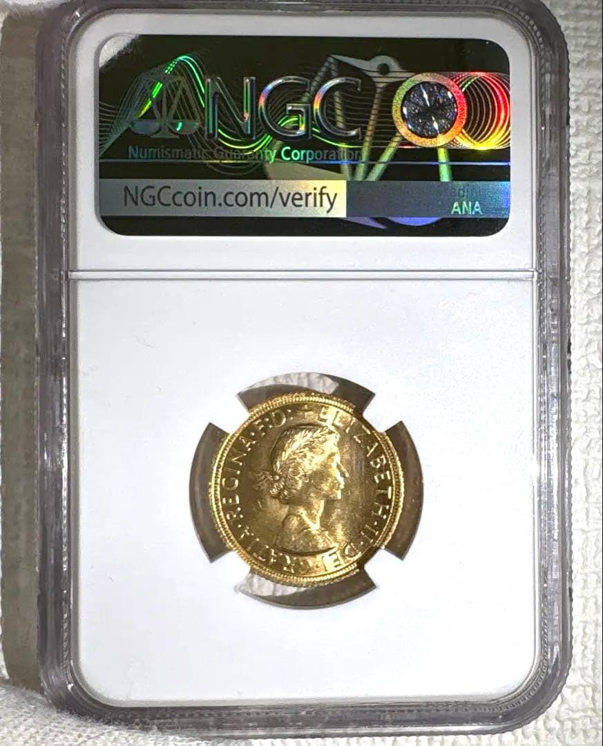 イギリス　1963年　ソブリン　NGC MS65