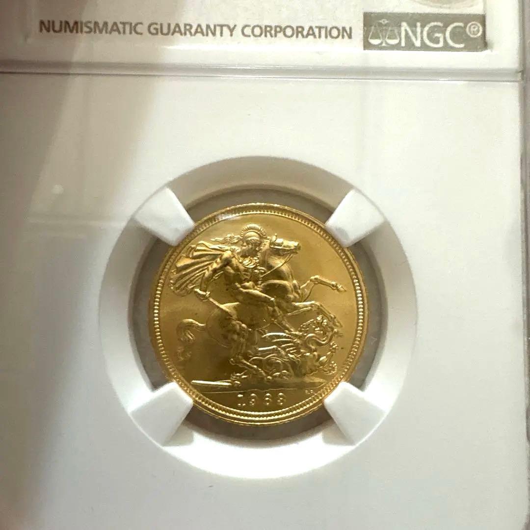 イギリス　1963年　ソブリン　NGC MS65