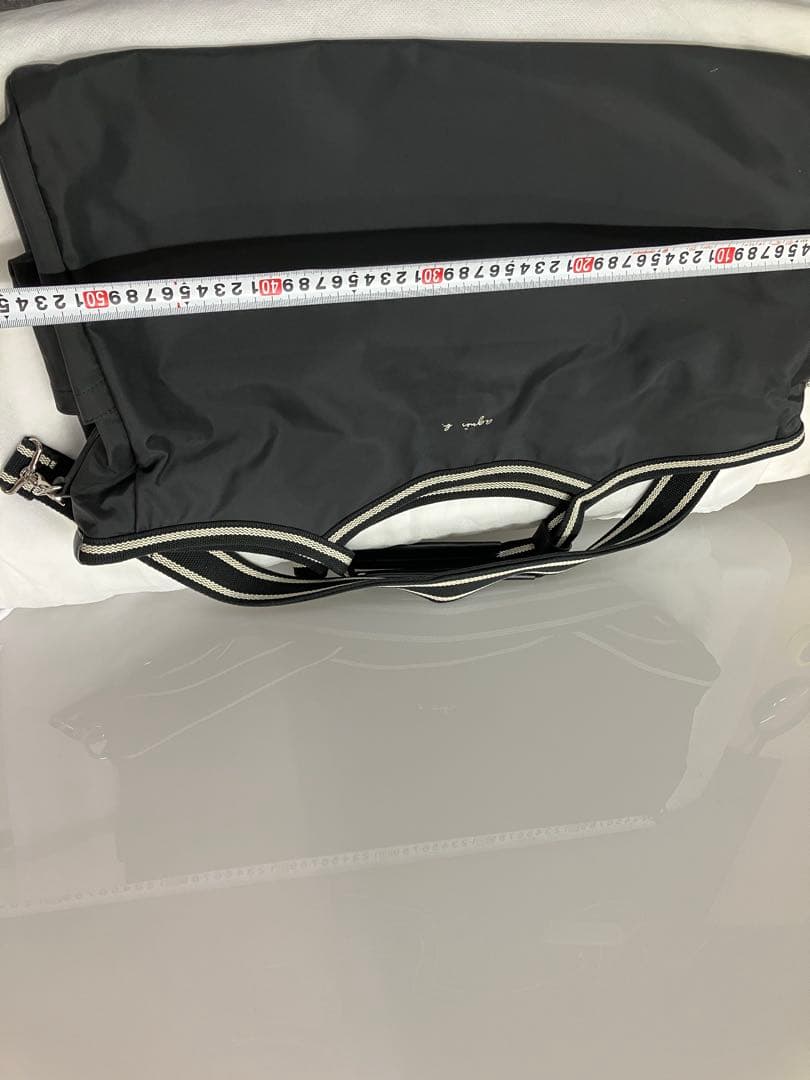 F-015-125 美品agnes b. ナイロン　ボストンバッグ　2way 黒