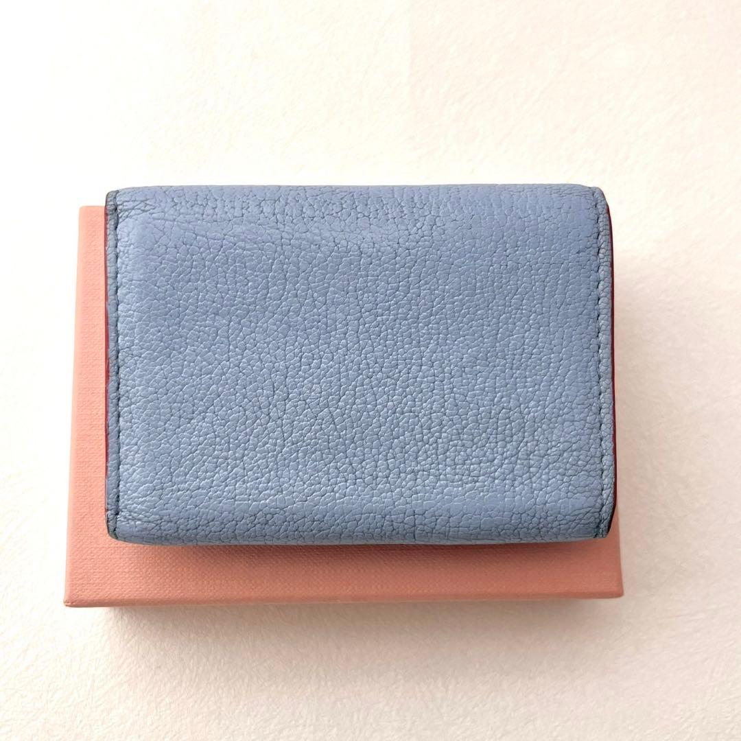 美品 miu miu ミュウミュウ マドラス ラブレター 折り財布　0211-④
