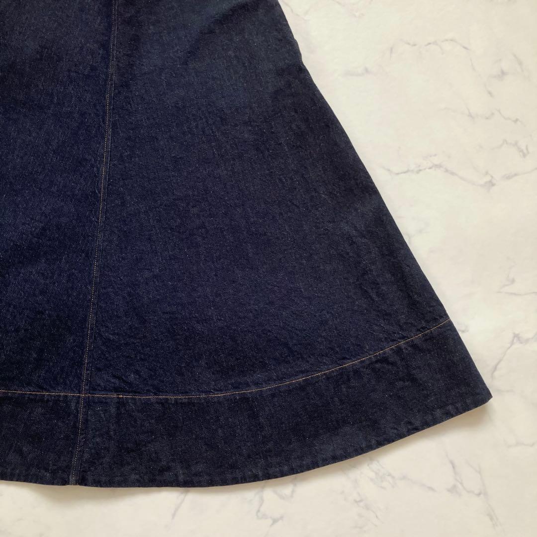 MADISONBLUE トラペーズデニムロングスカート　M フレア