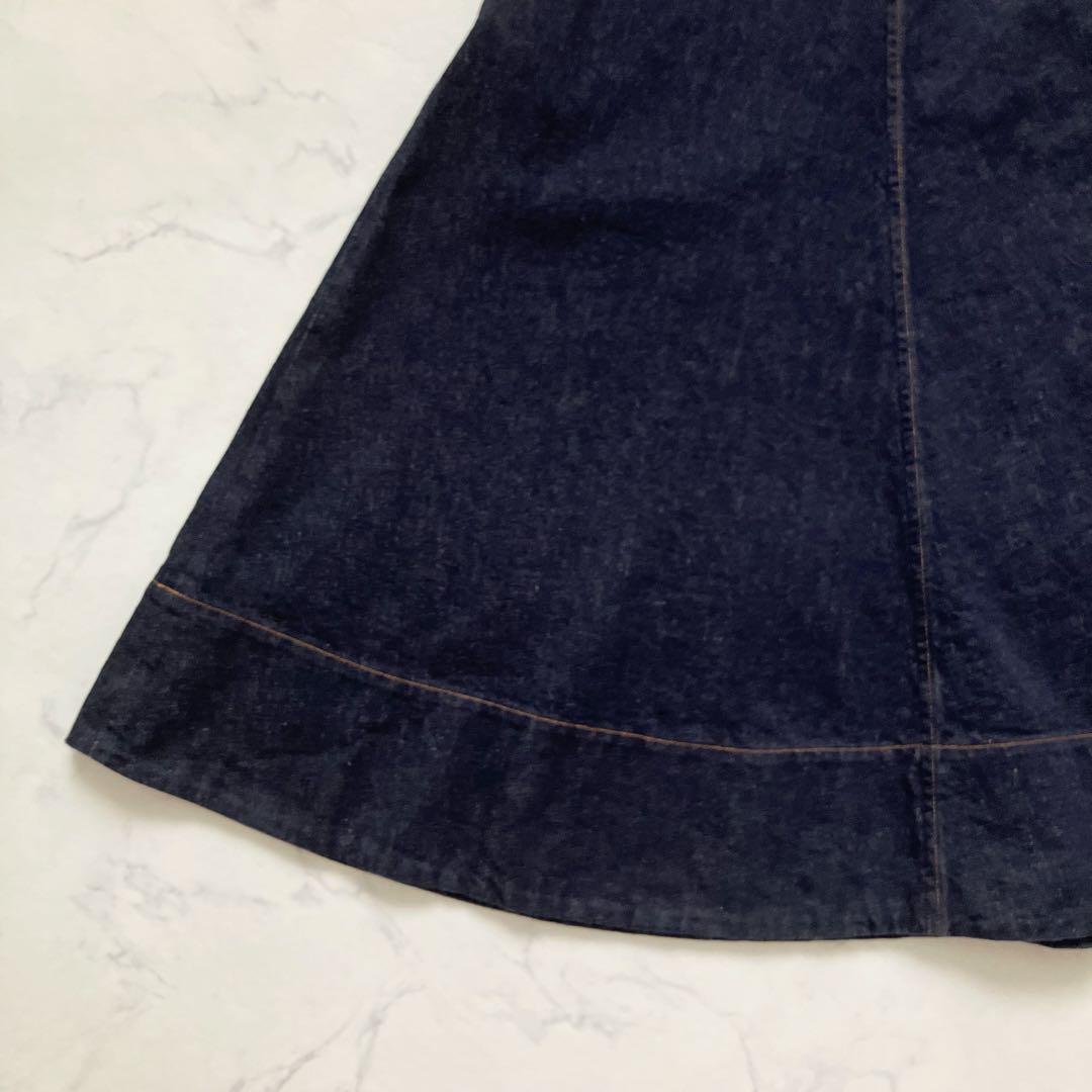 MADISONBLUE トラペーズデニムロングスカート　M フレア