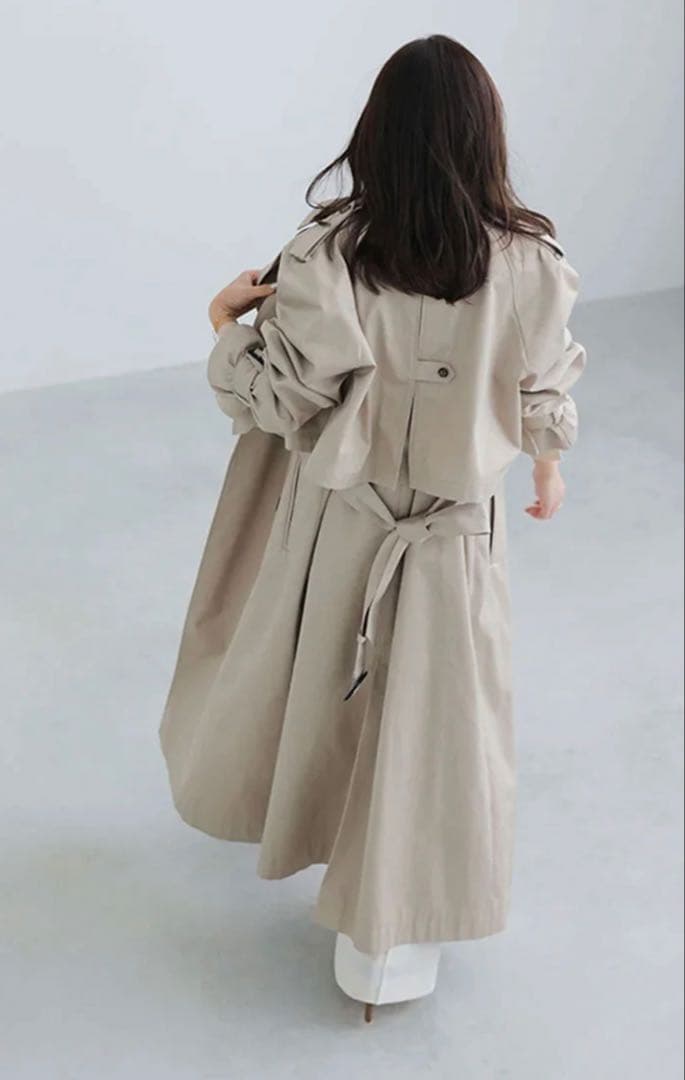 【美品】anuans【23ver.】3wayトレンチコート （BEIGE）