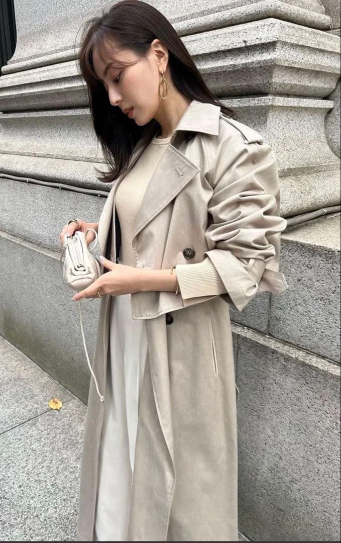 【美品】anuans【23ver.】3wayトレンチコート （BEIGE）