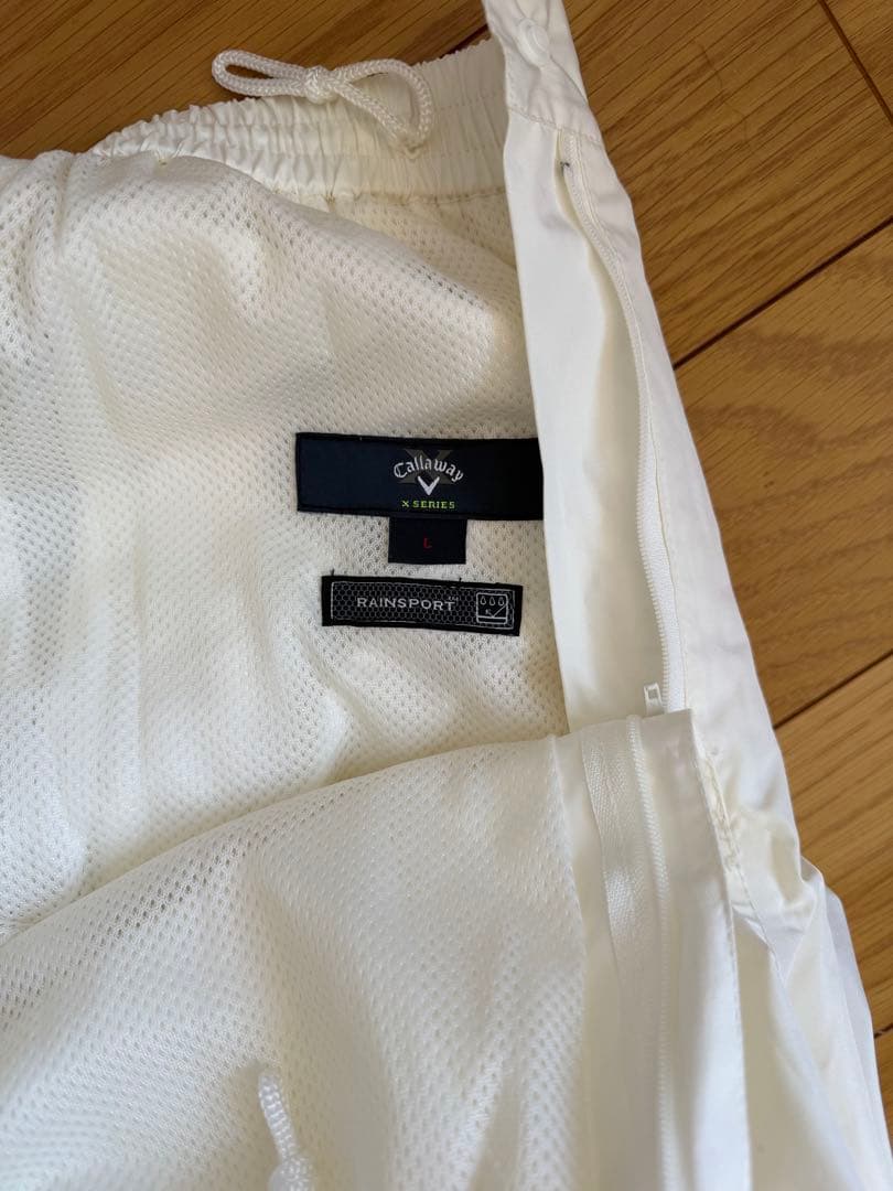 Callaway レインウェア ホワイト　セットアップ上下　size L