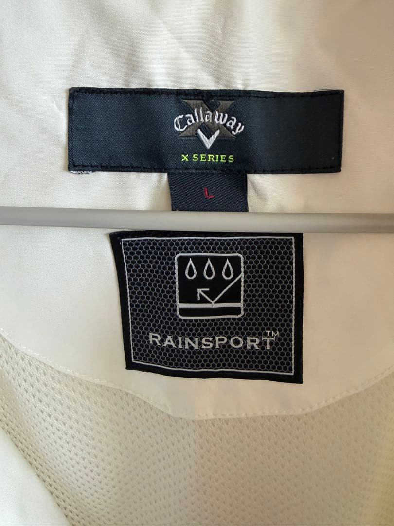 Callaway レインウェア ホワイト　セットアップ上下　size L