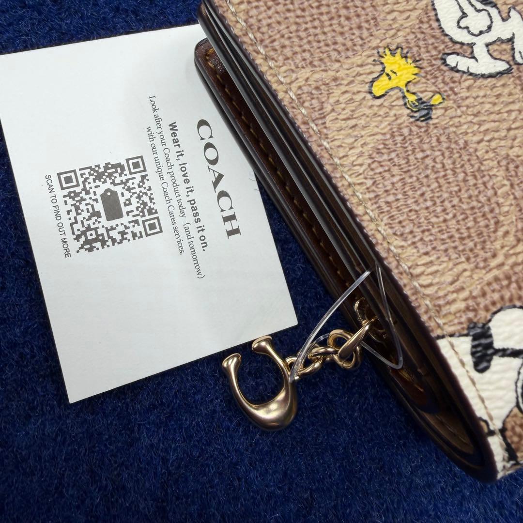 m*o様 COACH X PEANUTS コーチ新作 スナップ コンパクトZIP