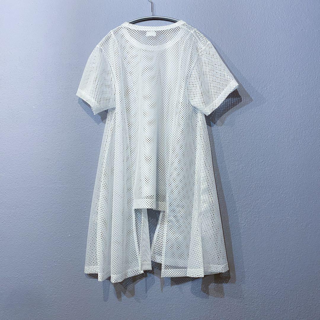 コムデギャルソンオムプリュス メッシュTシャツ ホワイト