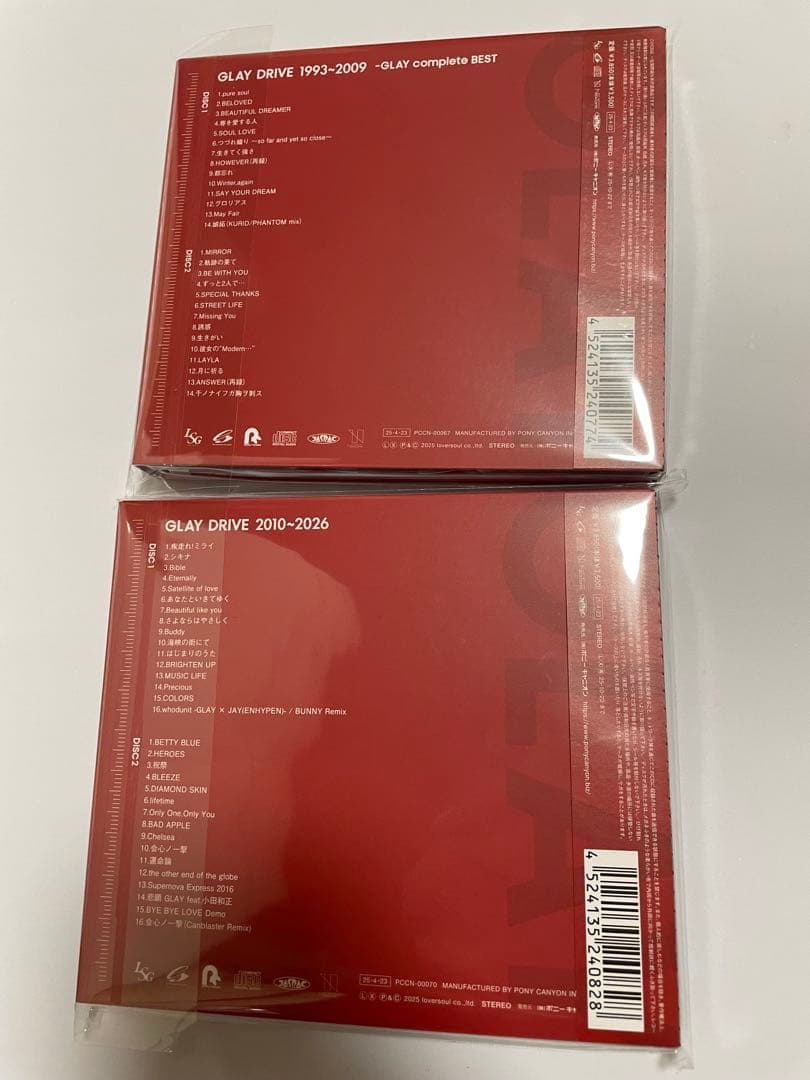 DRIVE 1993～2026 -GLAY complete BEST CD