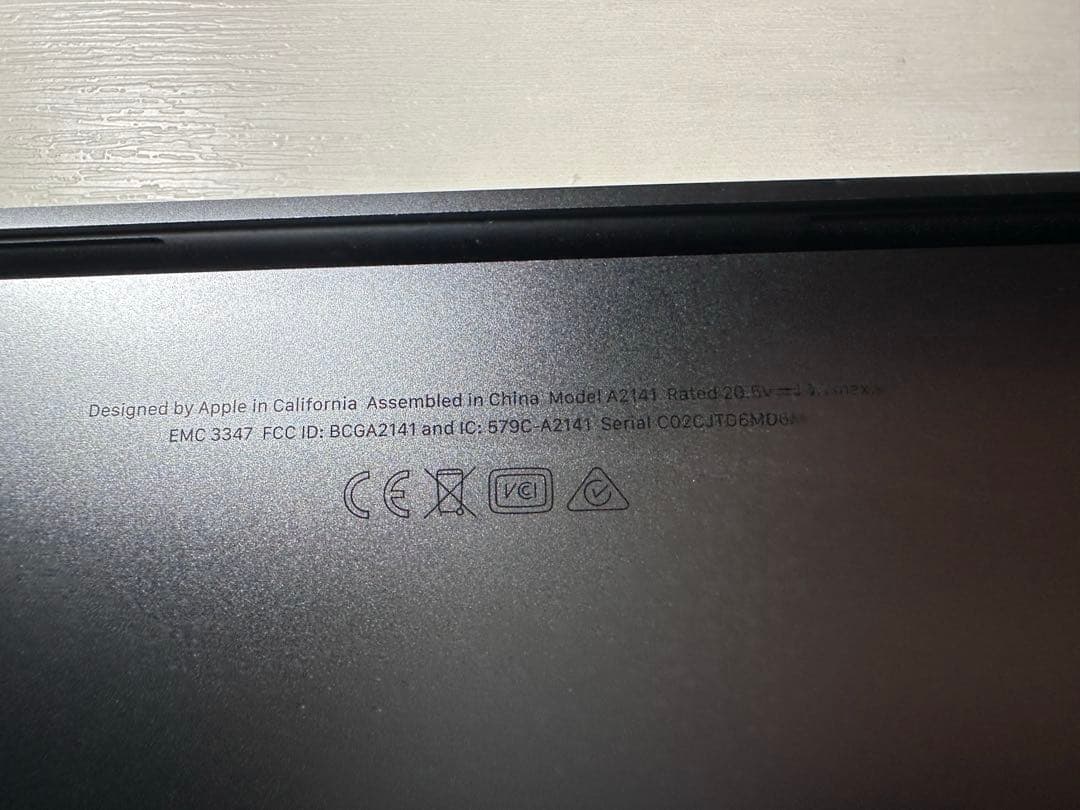 MacBook Pro 16インチ 2019 i7 16GB 512GB