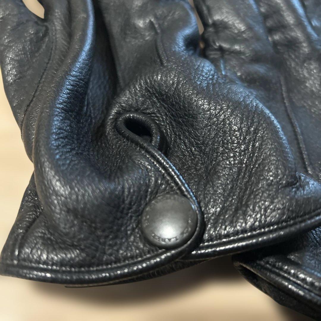 Burberry Black Label 鹿レザー手袋 黒 25cmバーバリー