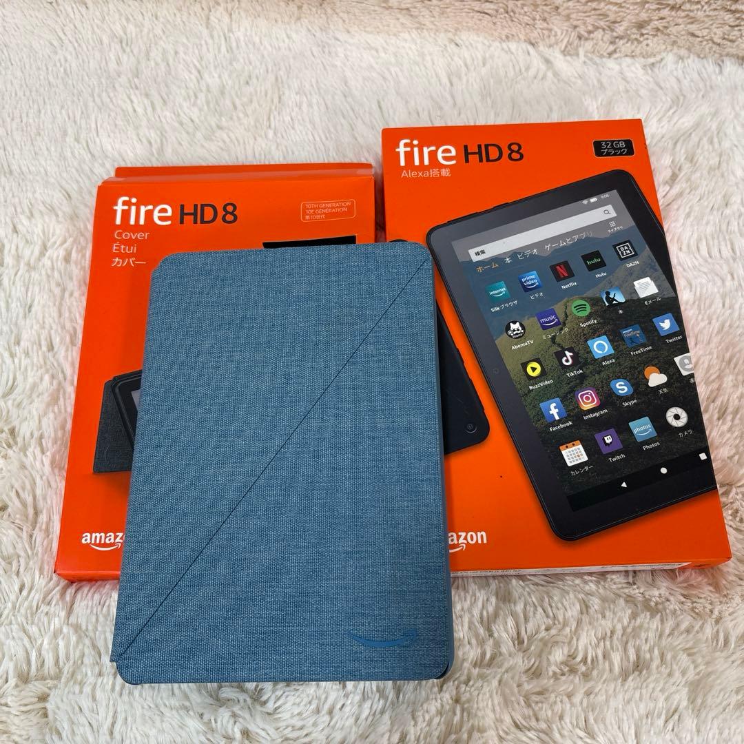 良品Amazon Fire HD 8 32G（第10世代K72LL4）カバー付き