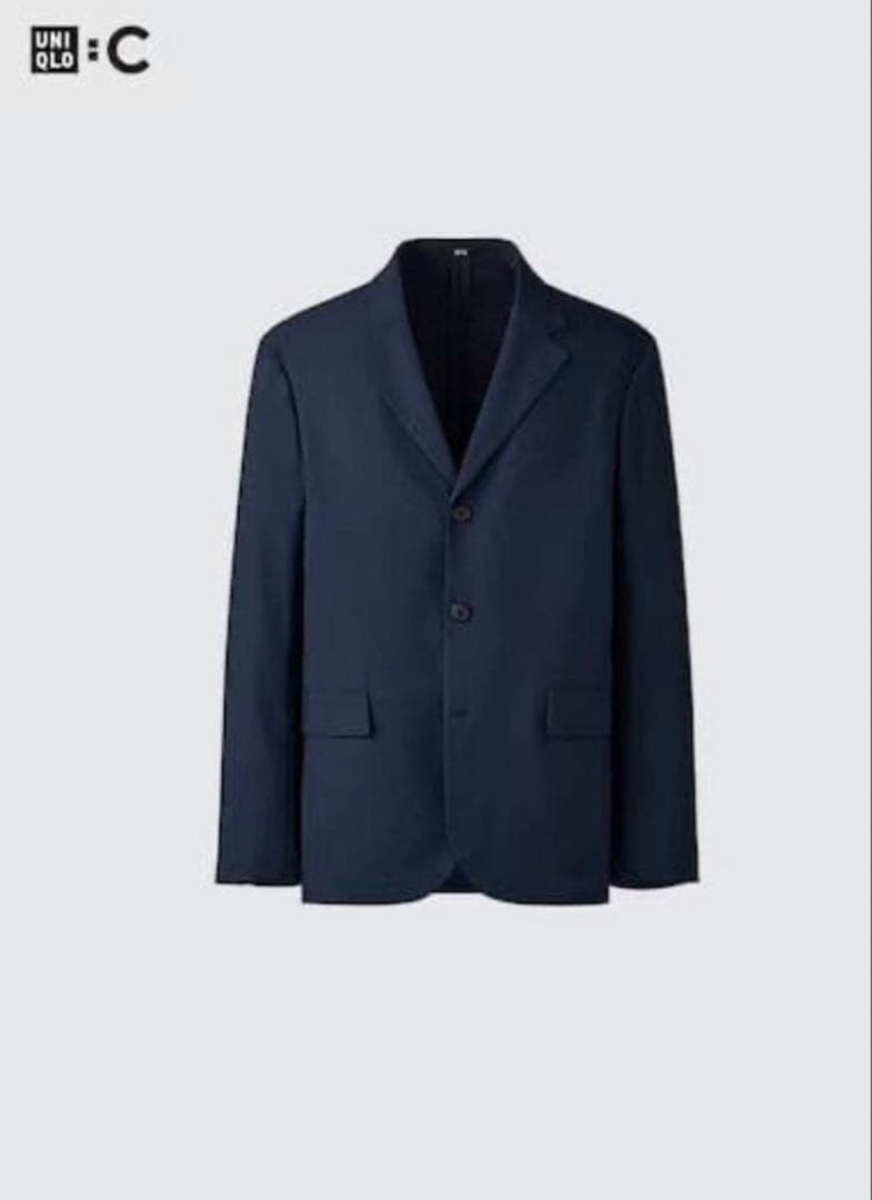 ZI UNIQLO Cネイビー テーラードジャケット