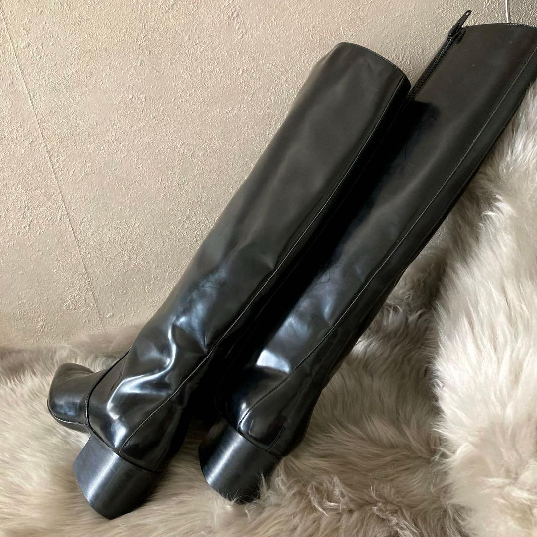 styling/＊スクエアトゥ パテントエナメル乗馬ブーツS