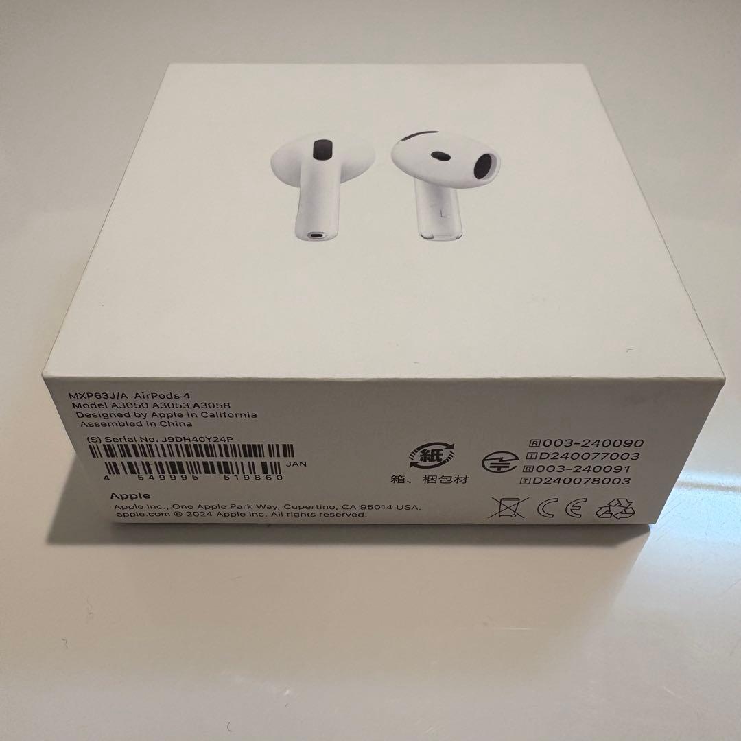 未開封 Apple AirPods 4 本体 新品