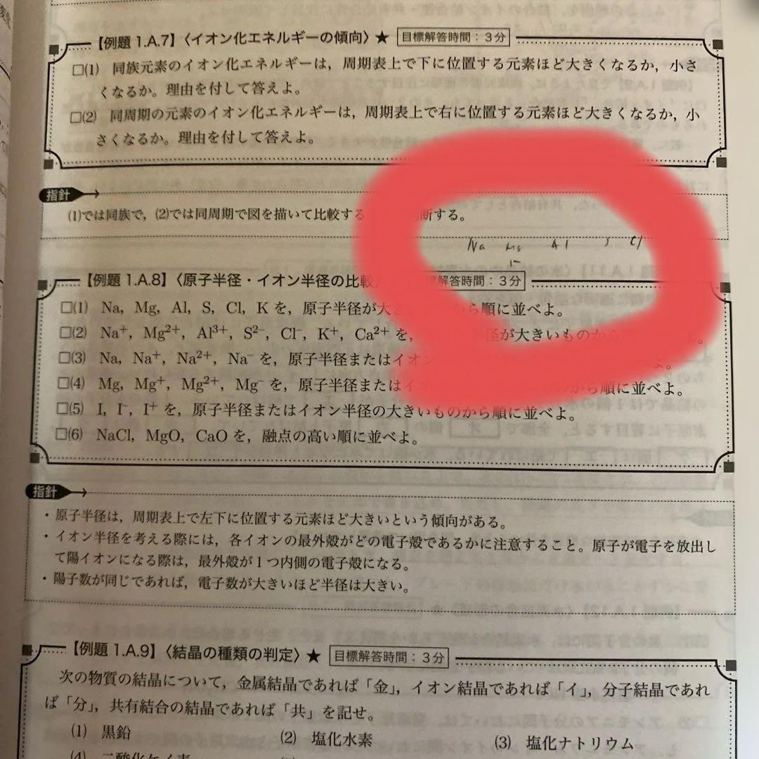 入試化学確認シリーズ 2025