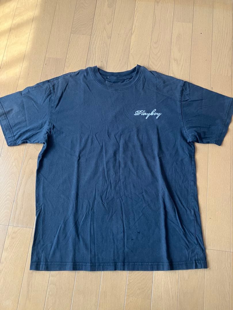 vintage 00' PLAYBOY 刺繍ステッチ S/S T フェード