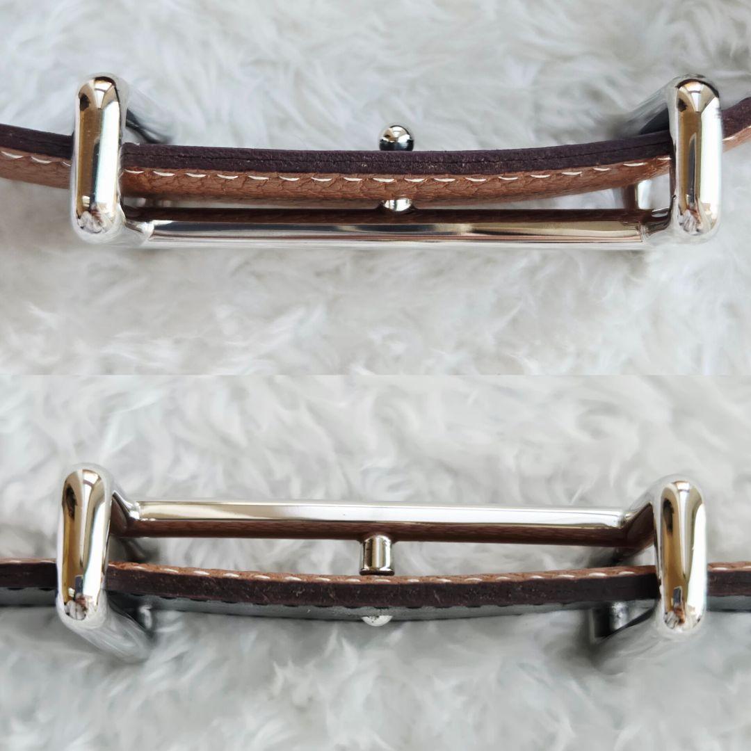⭐HERMES⭐ エルメス Hダンクル ベルト リバーシブル ブラウン×ブラック