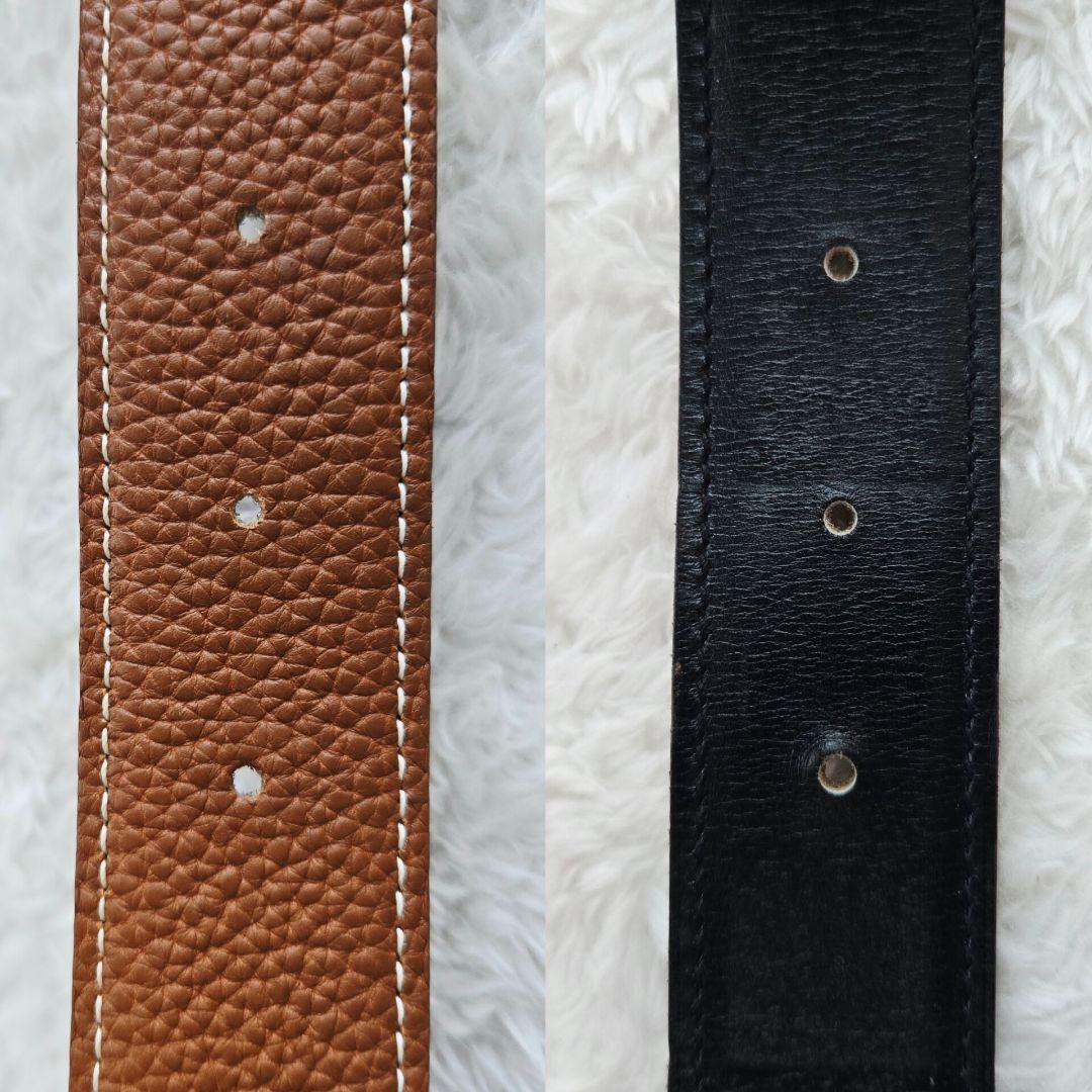 ⭐HERMES⭐ エルメス Hダンクル ベルト リバーシブル ブラウン×ブラック