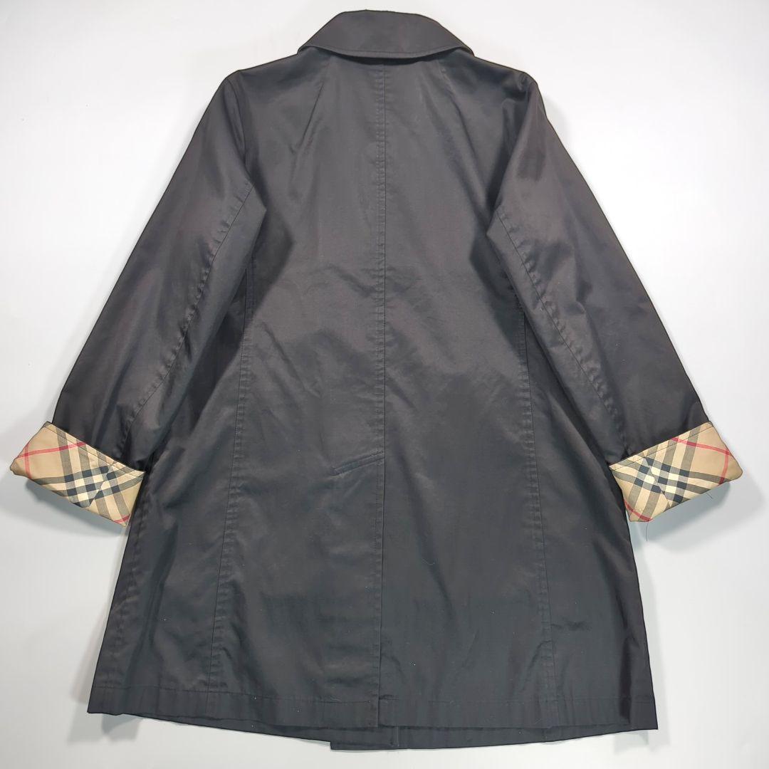 BURBERRY バーバリーロンドン ステンカラーコートノバチェック 9号 比翼