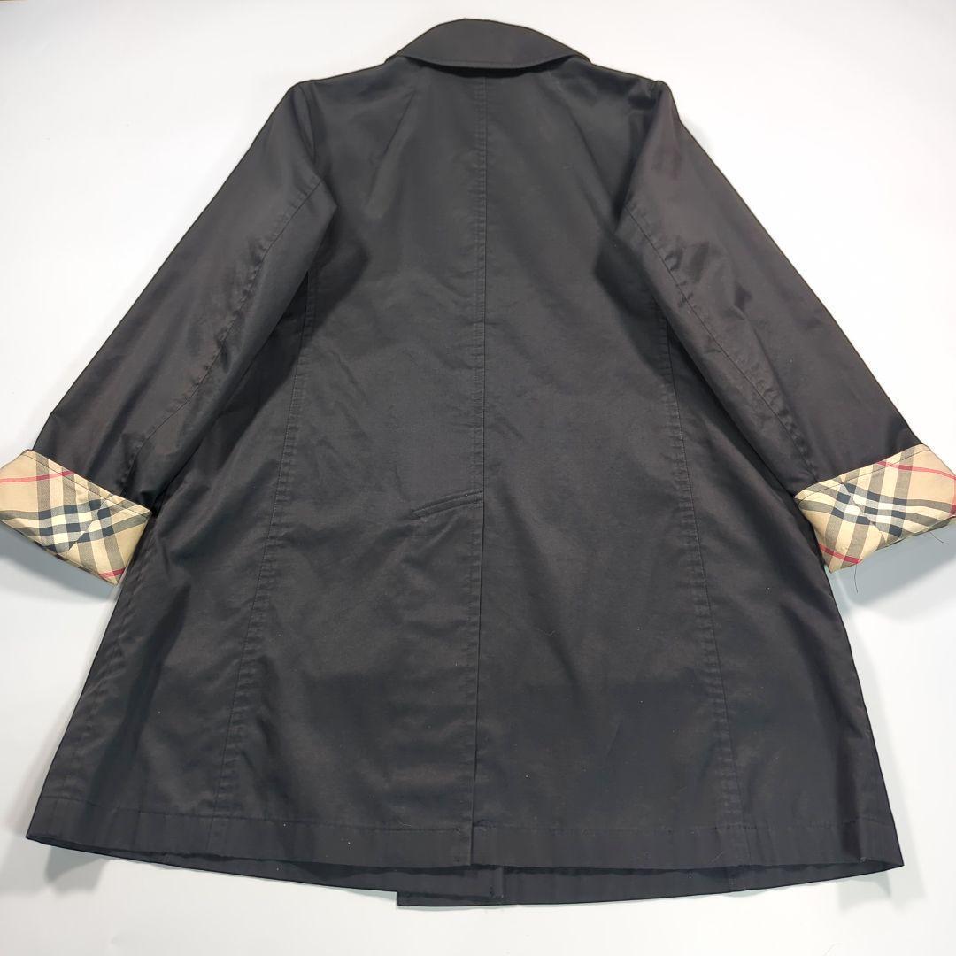 BURBERRY バーバリーロンドン ステンカラーコートノバチェック 9号 比翼