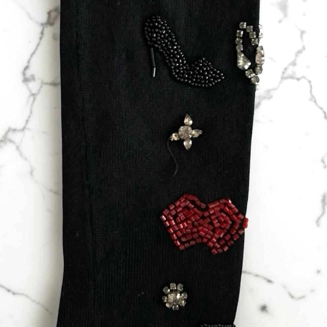 Alice + Olivia ビーズ刺繍 アリスオリビアカーディガン ブラック