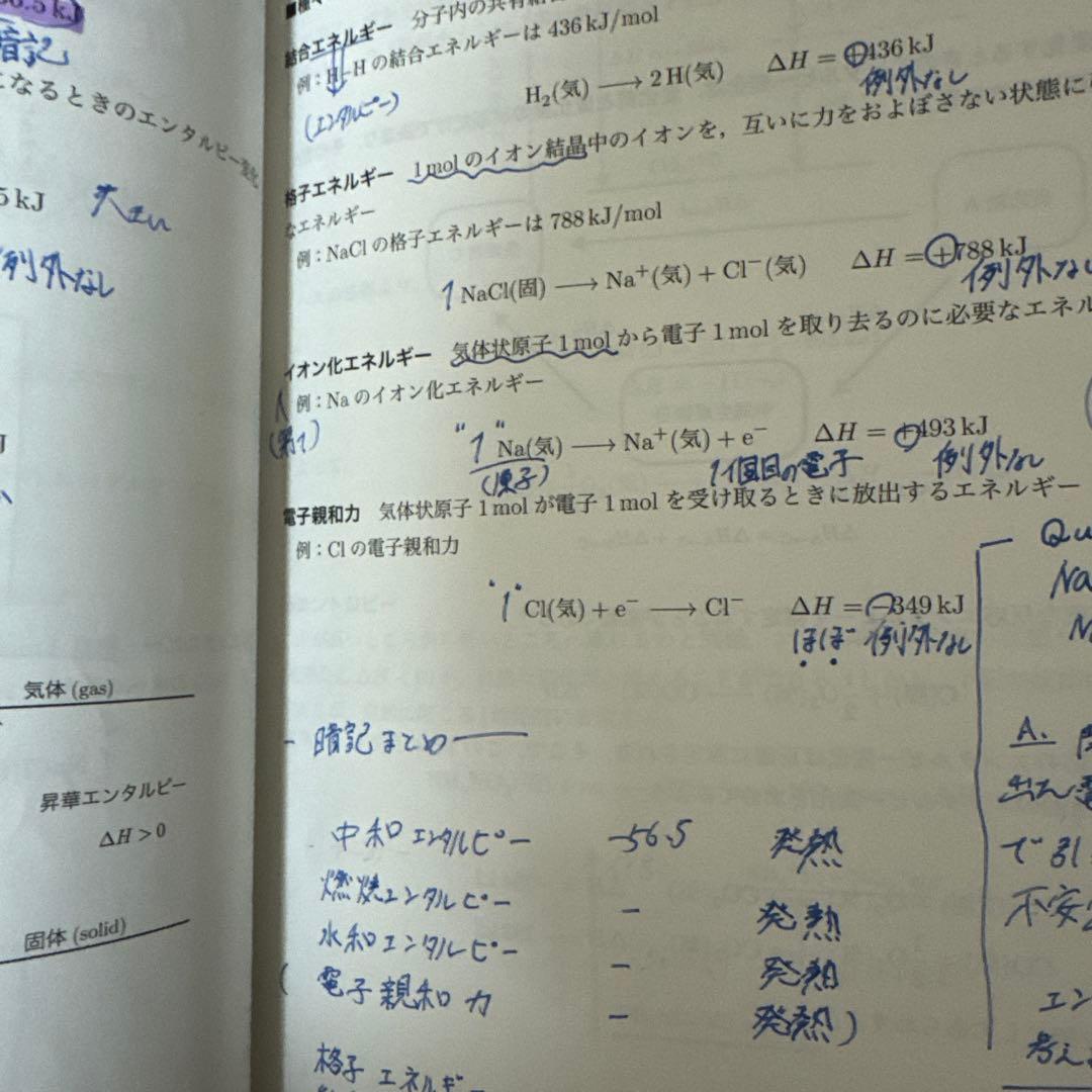 高2 選抜化学　通期　増田重治　先生　　板書・プリントあり(書き込みあり)