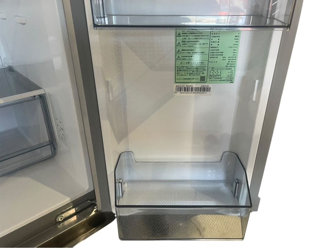 ○【ほぼ未使用】Hisense 冷凍冷蔵庫 HR-DC480KS 2025年製