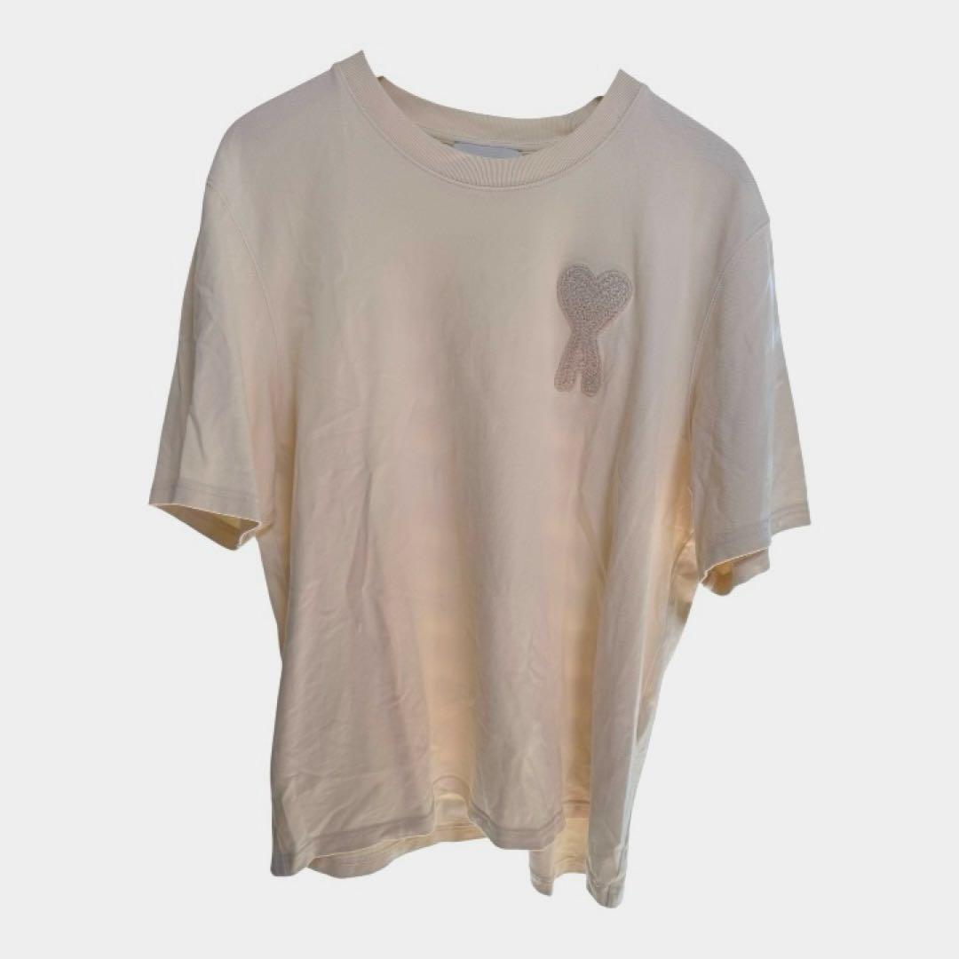 ami SS25 クロッシェTシャツ クリーム色